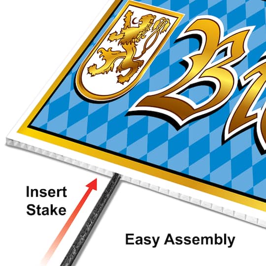 Beistle 11.75" x 47" Oktoberfest Plastic Jumbo Biergarten Yard Sign